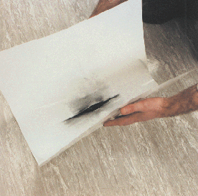 The sample is collected from the paper