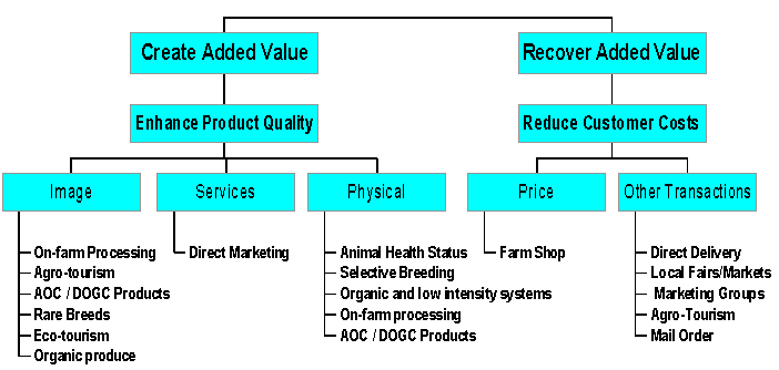 Value Adding Enterprises and Approaches diagram